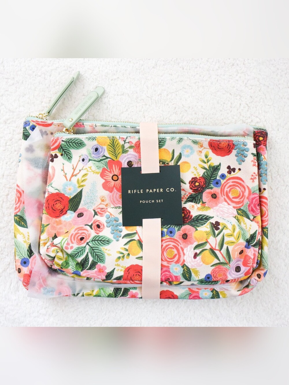*Rifle Paper Company* Zippered Pouch Set in "Garden Party" - NEW! - FAST SHIP!